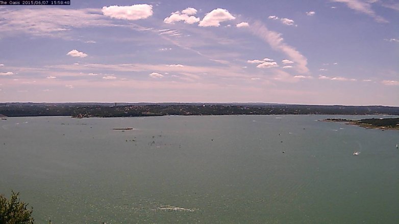 Lake Travis webcam, June 7, 2015 3:05 PM CT