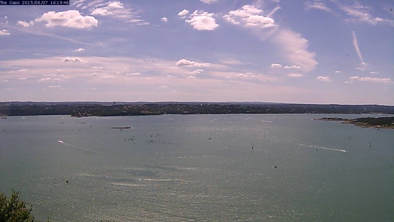 Lake Travis webcam, June 7, 2015 3:25 PM CT