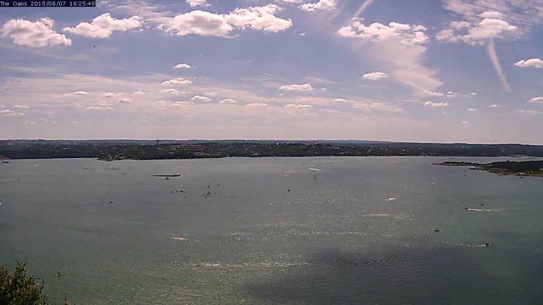 Lake Travis webcam, June 7, 2015 3:30 PM CT