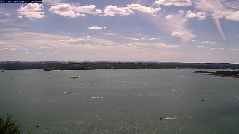 Lake Travis webcam, June 7, 2015 3:35 PM CT