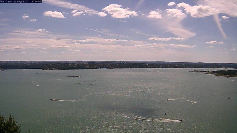 Lake Travis webcam, June 7, 2015 3:40 PM CT