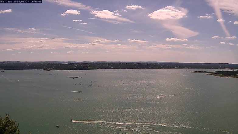 Lake Travis webcam, June 7, 2015 3:50 PM CT