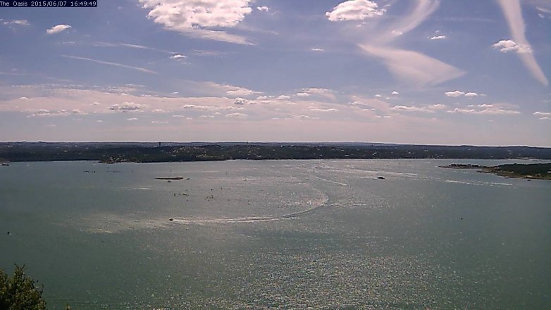 Lake Travis webcam, June 7, 2015 3:55 PM CT
