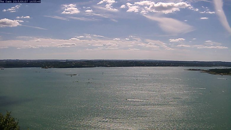 Lake Travis webcam, June 7, 2015 4:00 PM CT