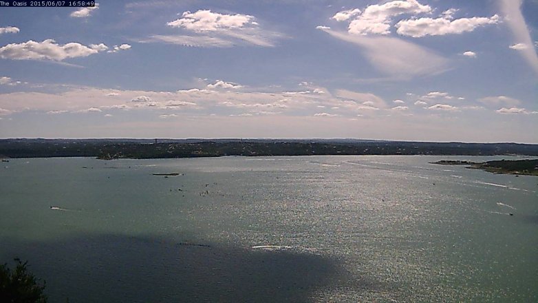 Lake Travis webcam, June 7, 2015 4:05 PM CT