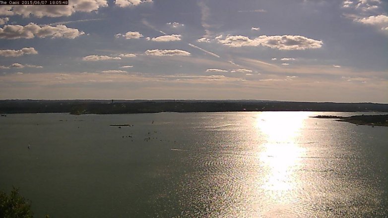 Lake Travis webcam, June 7, 2015 5:10 PM CT