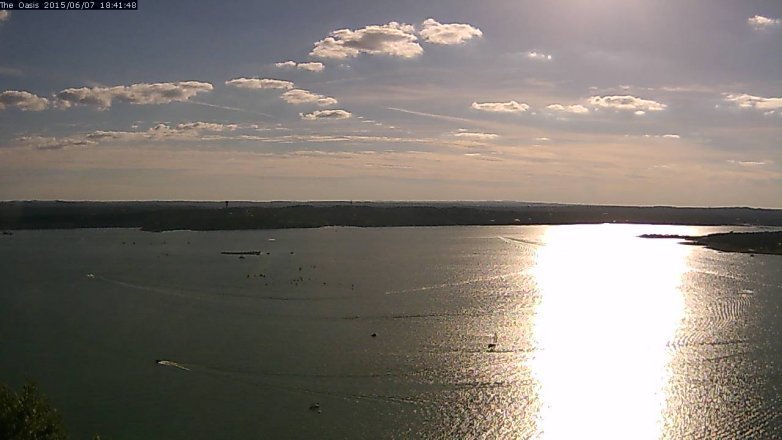 Lake Travis webcam, June 7, 2015 5:45 PM CT