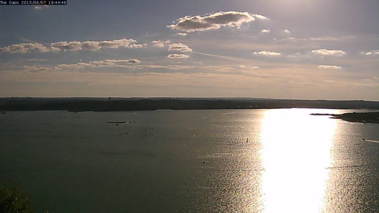 Lake Travis webcam, June 7, 2015 5:50 PM CT