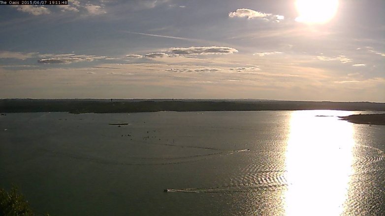 Lake Travis webcam, June 7, 2015 6:20 PM CT