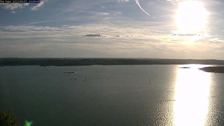 Lake Travis webcam, June 7, 2015 6:35 PM CT