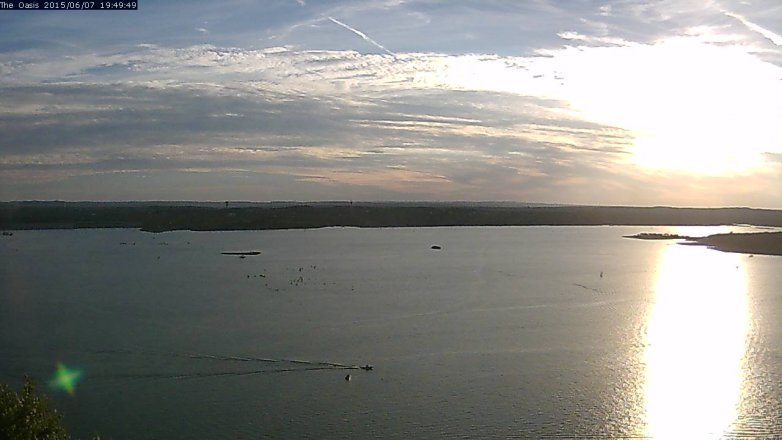 Lake Travis webcam, June 7, 2015 6:55 PM CT