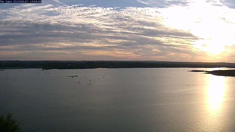 Lake Travis webcam, June 7, 2015 7:05 PM CT