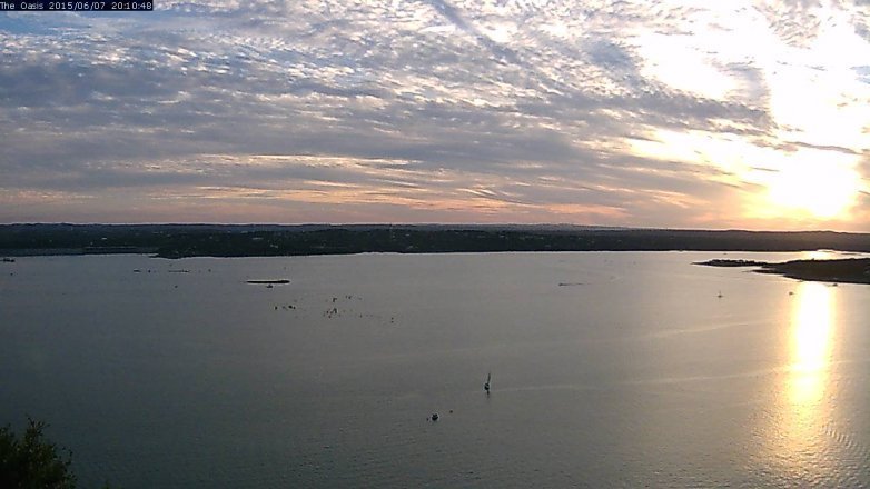 Lake Travis webcam, June 7, 2015 7:15 PM CT