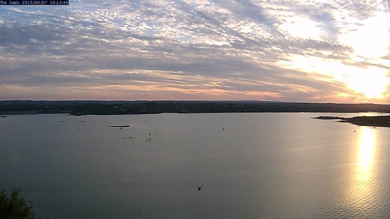 Lake Travis webcam, June 7, 2015 7:20 PM CT