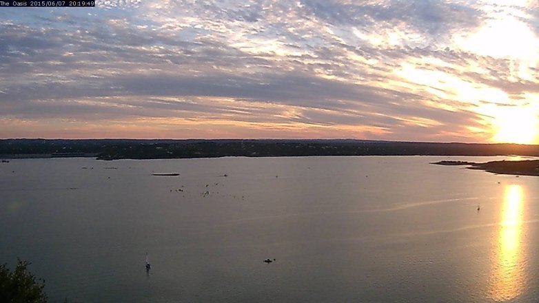 Lake Travis webcam, June 7, 2015 7:25 PM CT