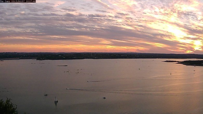 Lake Travis webcam, June 7, 2015 7:35 PM CT