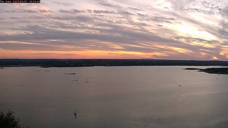 Lake Travis webcam, June 7, 2015 7:40 PM CT