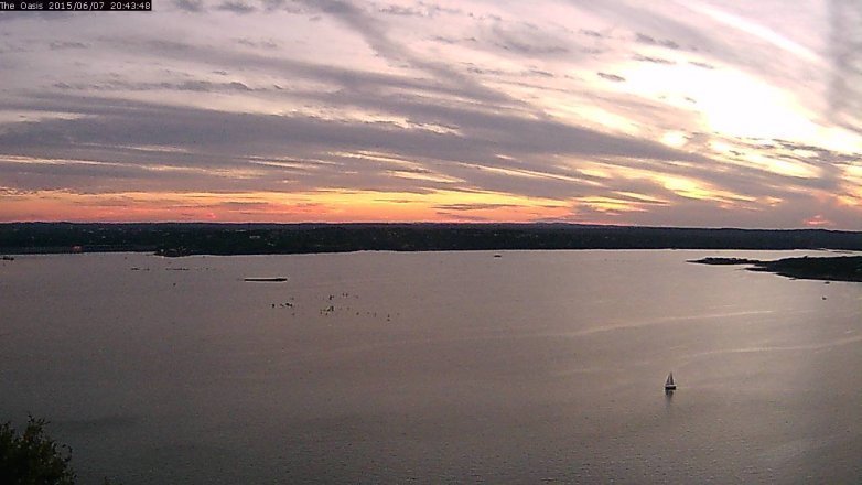 Lake Travis webcam, June 7, 2015 7:50 PM CT