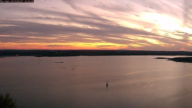 Lake Travis webcam, June 7, 2015 7:55 PM CT
