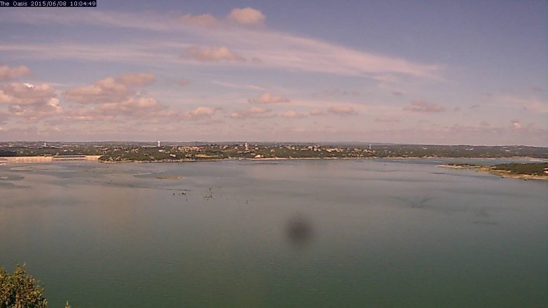 Lake Travis webcam, June 8, 2015 9:10 AM CT