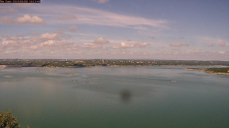 Lake Travis webcam, June 8, 2015 9:20 AM CT