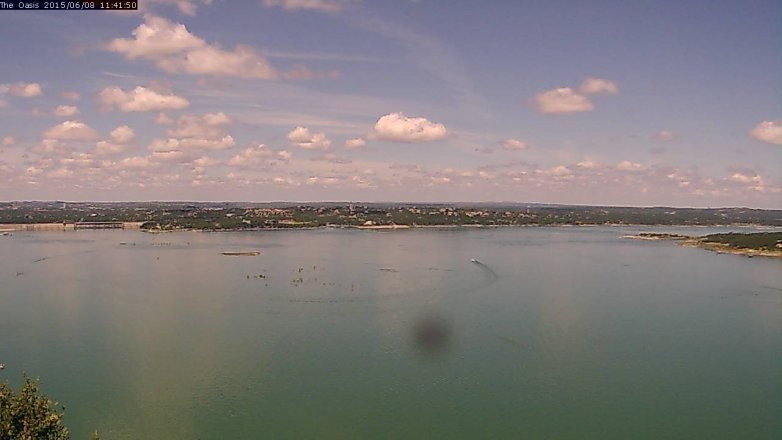 Lake Travis webcam, June 8, 2015 10:50 AM CT