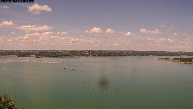 Lake Travis webcam, June 8, 2015 11:20 AM CT