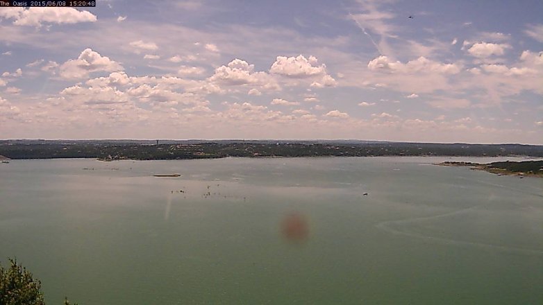 Lake Travis webcam, June 8, 2015 2:25 PM CT