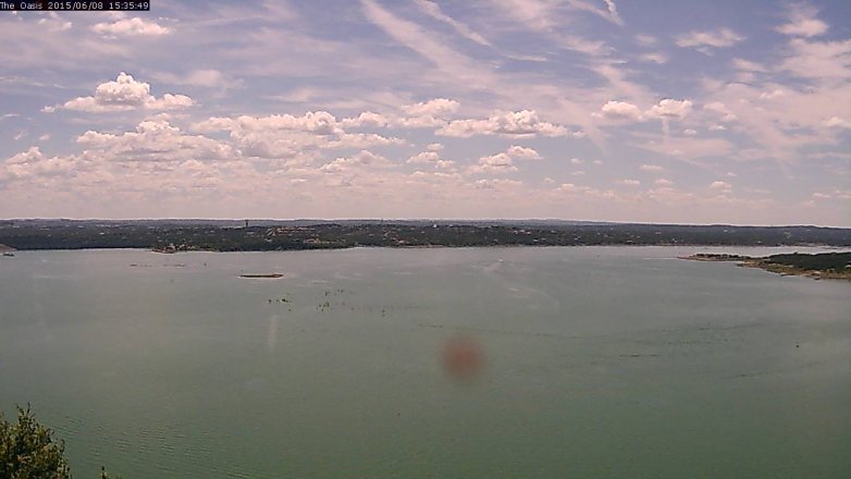 Lake Travis webcam, June 8, 2015 2:40 PM CT