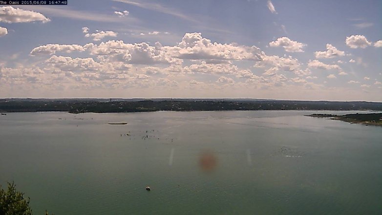 Lake Travis webcam, June 8, 2015 3:55 PM CT