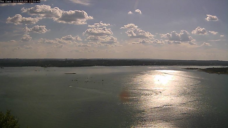 Lake Travis webcam, June 8, 2015 5:05 PM CT