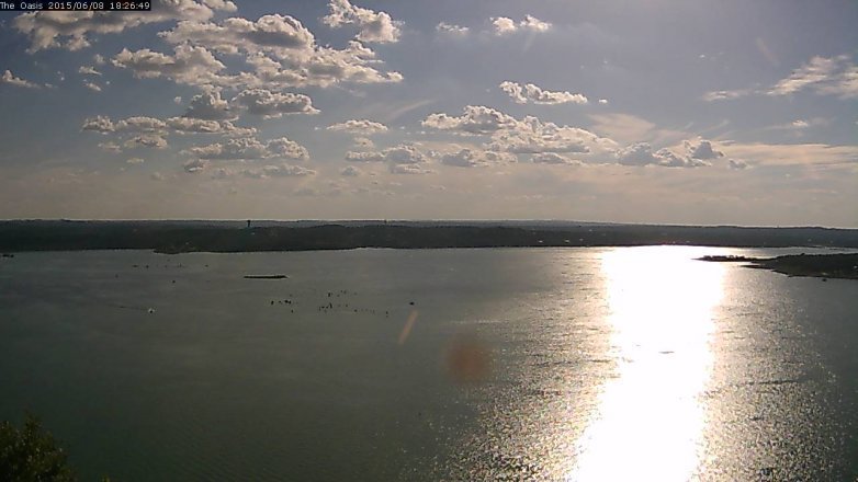 Lake Travis webcam, June 8, 2015 5:35 PM CT