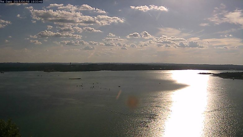 Lake Travis webcam, June 8, 2015 5:40 PM CT
