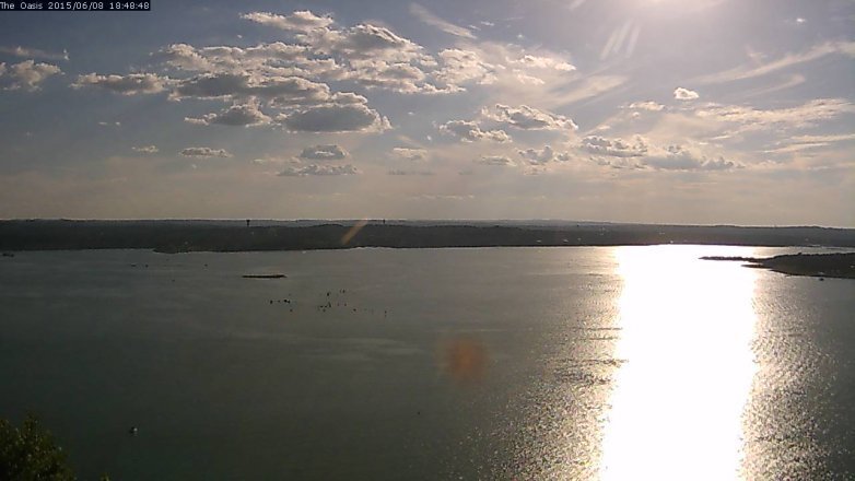 Lake Travis webcam, June 8, 2015 5:55 PM CT