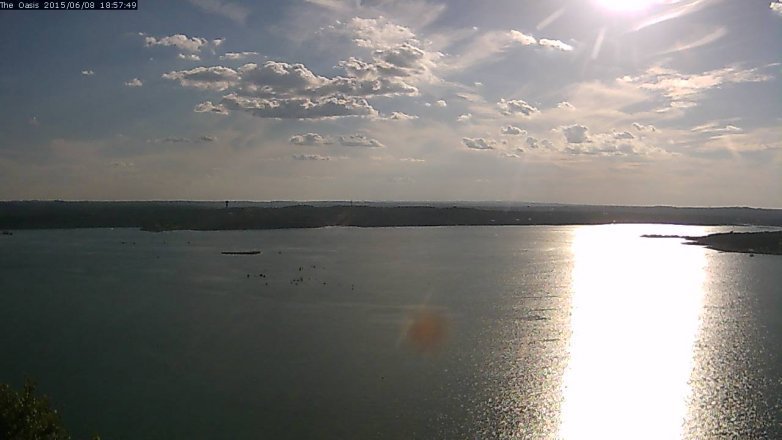 Lake Travis webcam, June 8, 2015 6:05 PM CT
