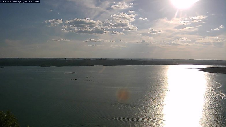 Lake Travis webcam, June 8, 2015 6:10 PM CT