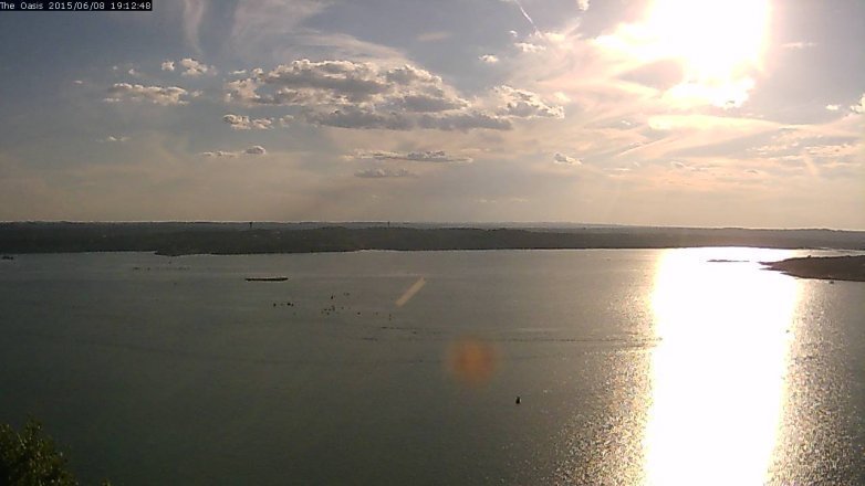 Lake Travis webcam, June 8, 2015 6:20 PM CT