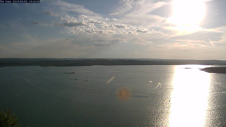Lake Travis webcam, June 8, 2015 6:25 PM CT