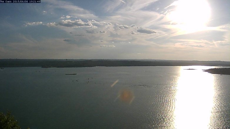 Lake Travis webcam, June 8, 2015 6:30 PM CT