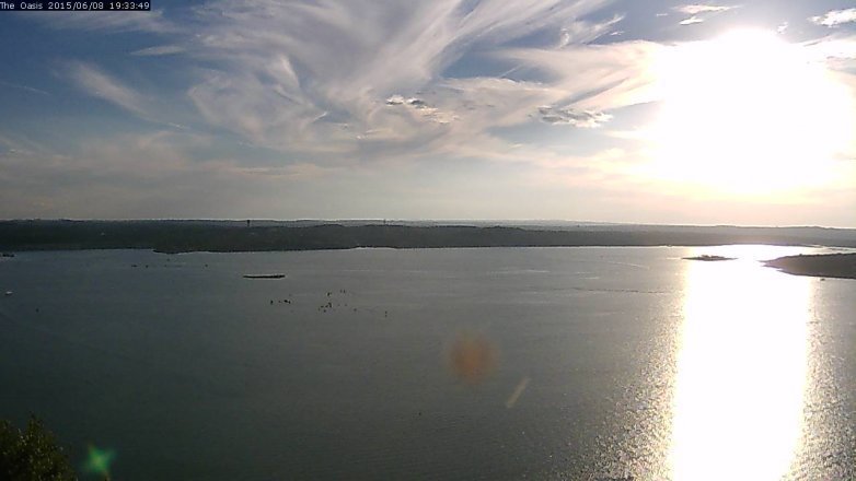 Lake Travis webcam, June 8, 2015 6:40 PM CT