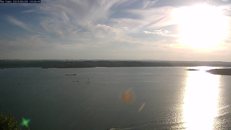 Lake Travis webcam, June 8, 2015 6:45 PM CT