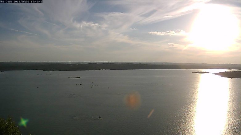 Lake Travis webcam, June 8, 2015 6:50 PM CT