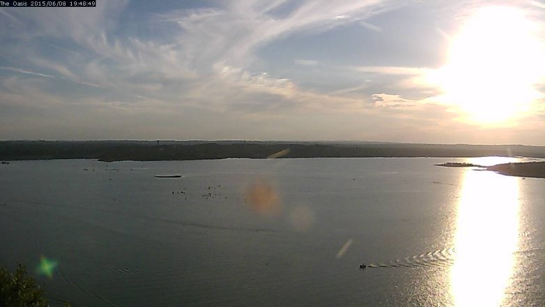 Lake Travis webcam, June 8, 2015 6:55 PM CT