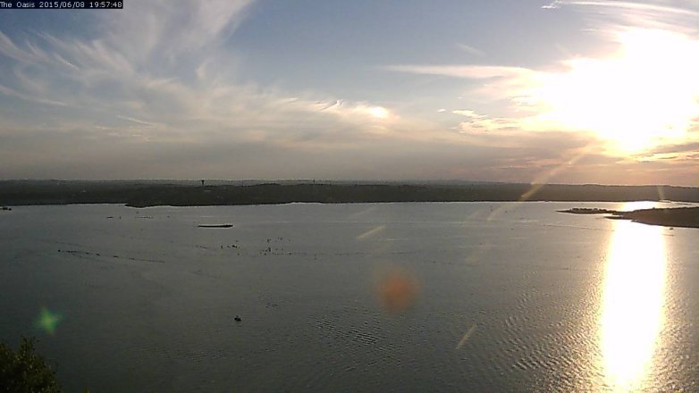 Lake Travis webcam, June 8, 2015 7:05 PM CT