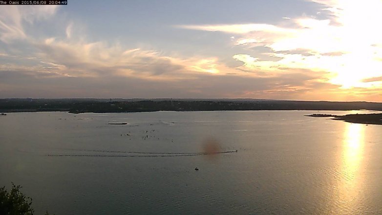Lake Travis webcam, June 8, 2015 7:10 PM CT