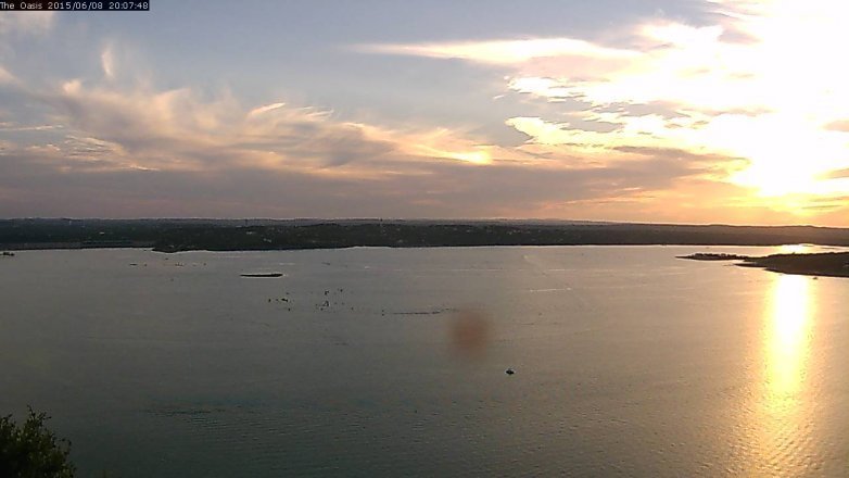 Lake Travis webcam, June 8, 2015 7:15 PM CT