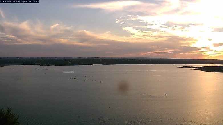 Lake Travis webcam, June 8, 2015 7:20 PM CT