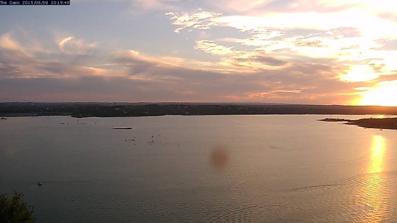 Lake Travis webcam, June 8, 2015 7:25 PM CT