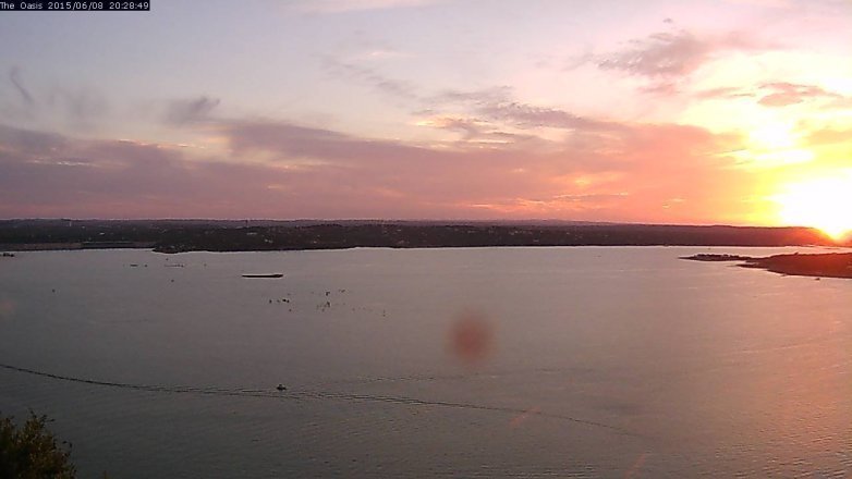 Lake Travis webcam, June 8, 2015 7:35 PM CT