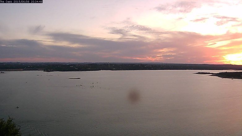 Lake Travis webcam, June 8, 2015 7:40 PM CT
